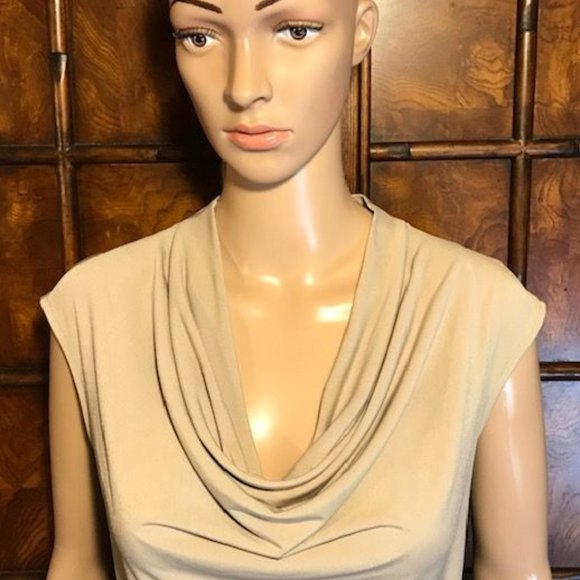 Kasper Colorblock Drape Front Sleeveless Top - Picture 5 of 10